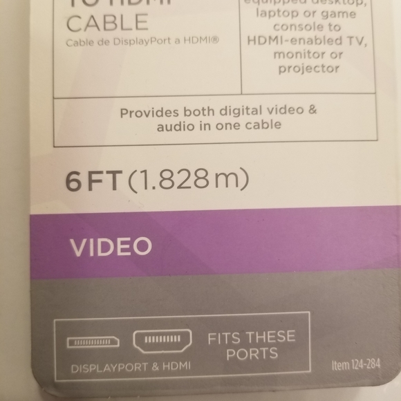 ✅NIB Ativa Displayport to HDMI 6 ft cable - Picture 5 of 7